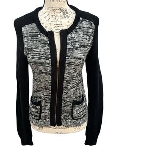 BR Sweater w/ Classic French Inspo! BR Zip-up Cardigan Raglan Sleeve